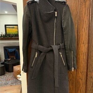 Mackage Black and Gray Trench Coat